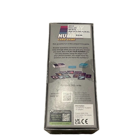 Play Your Number Card Game Trivia by Ginger Fox Games Age 12+ Multiplayer NEW - Picture 3 of 6